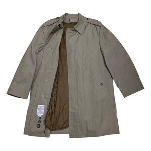 LONDON FOG Vintage Tan Luxury Designer Casual Winter Trench Coat Mens 40R